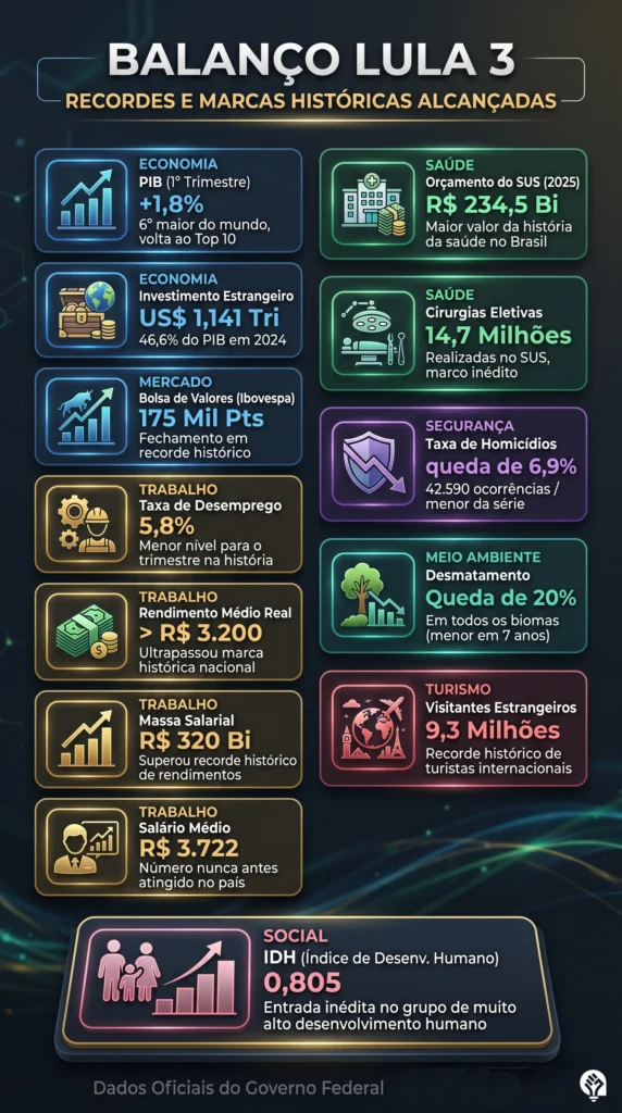 recordes do governo Lula