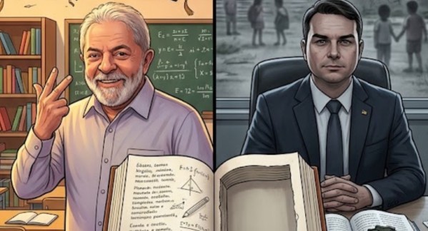 Educação Lula Flávio Bolsonaro