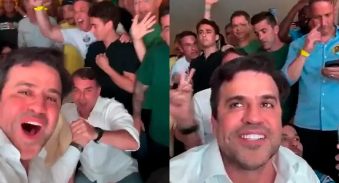 festa no QG de Flávio