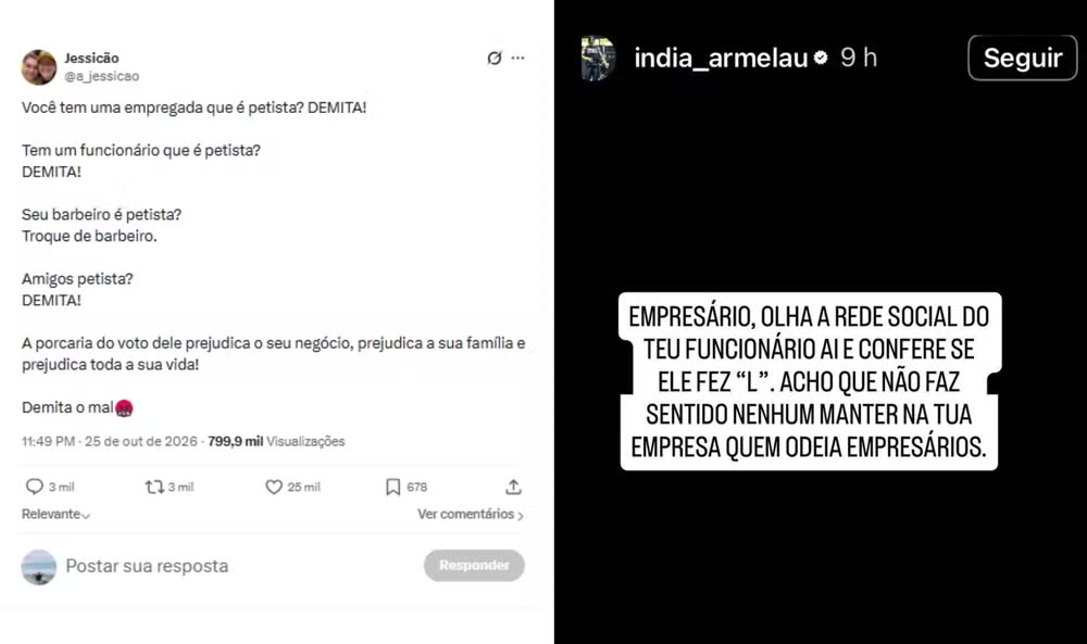 assédio eleitoral listas