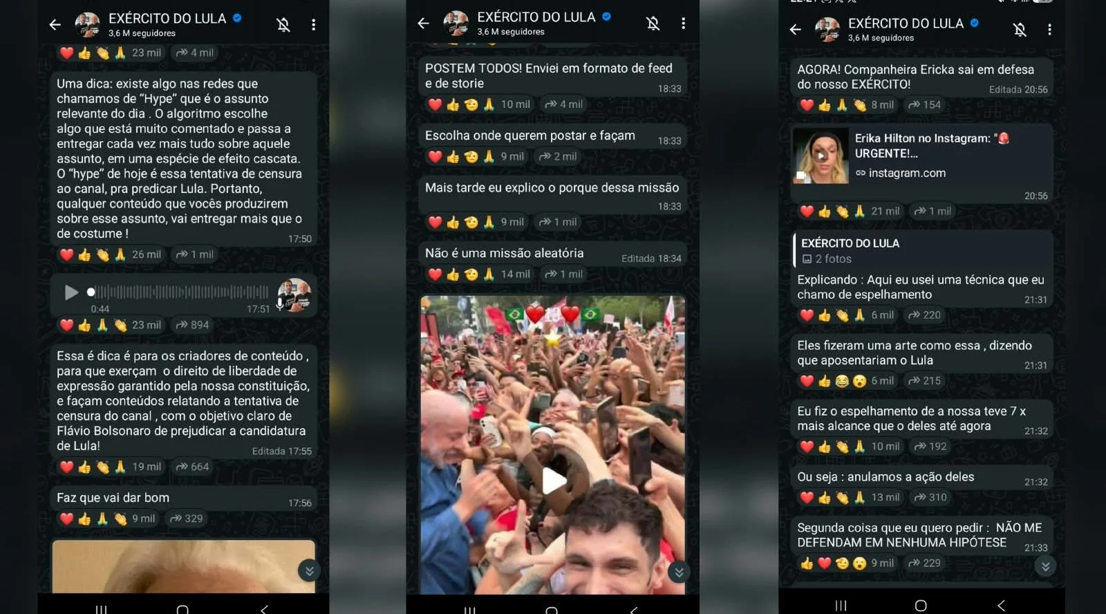 canal Exército do Lula